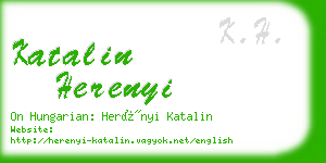 katalin herenyi business card